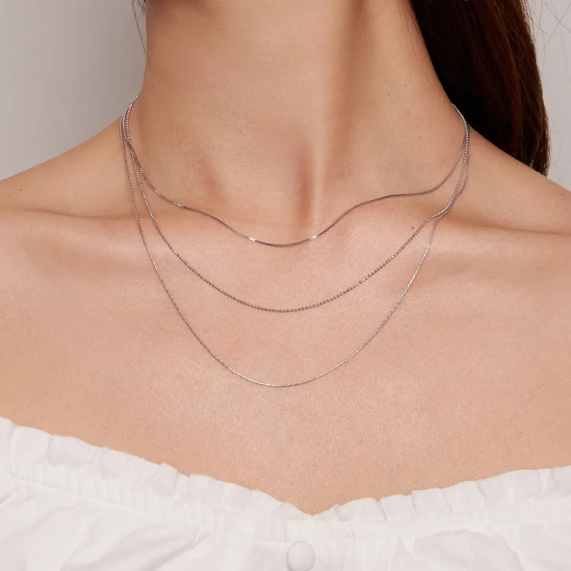 (bilde for) Pandora Style tre-etasjers halskjede - BSN333 - Vis 8