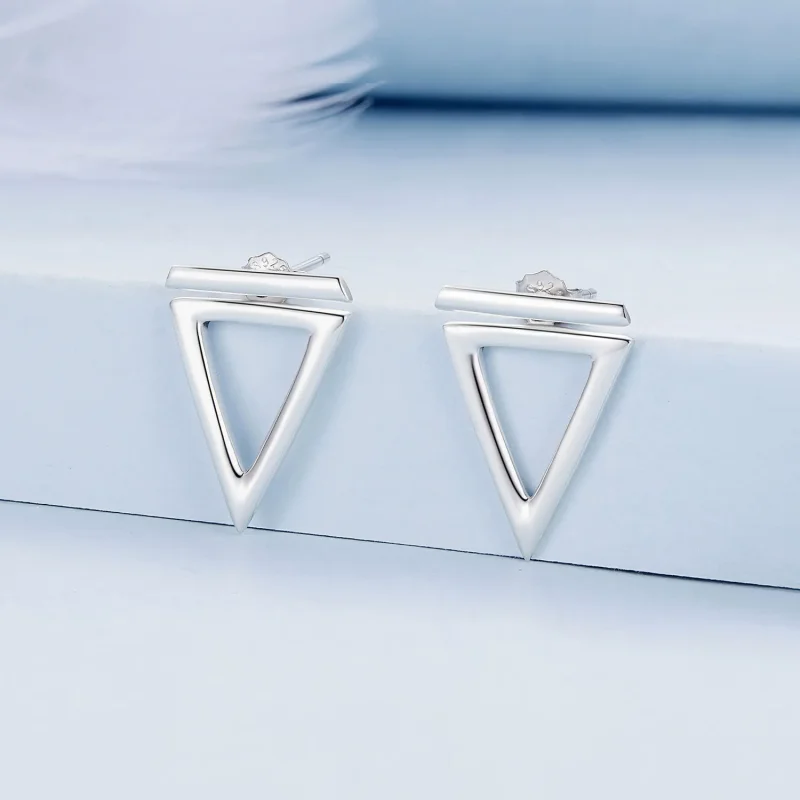 (bilde for) Pandora Style Triangle Studs øredobber - BSE900 - Vis 2