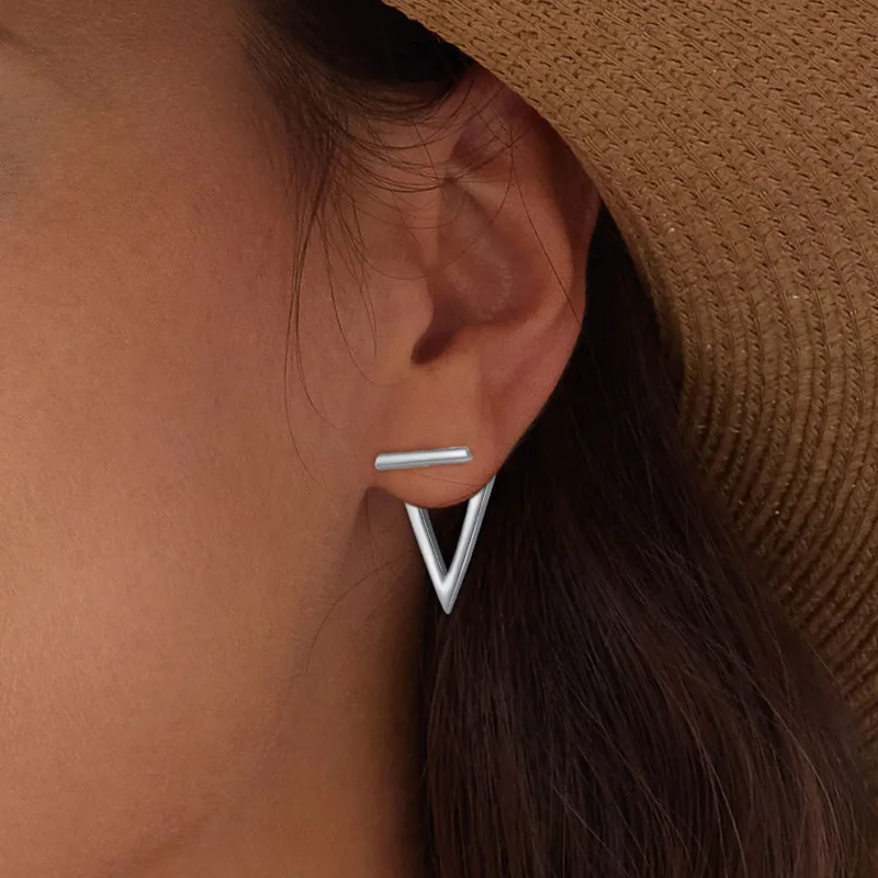 (bilde for) Pandora Style Triangle Studs øredobber - BSE900 - Vis 7