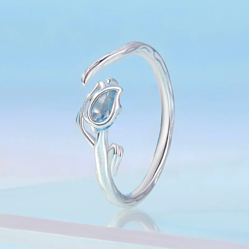 (bilde for) Pandora Style Tulip Open Ring - BSR465-E - Vis 2