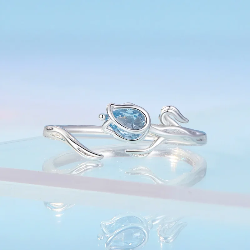 (bilde for) Pandora Style Tulip Open Ring - BSR465-E - Vis 3