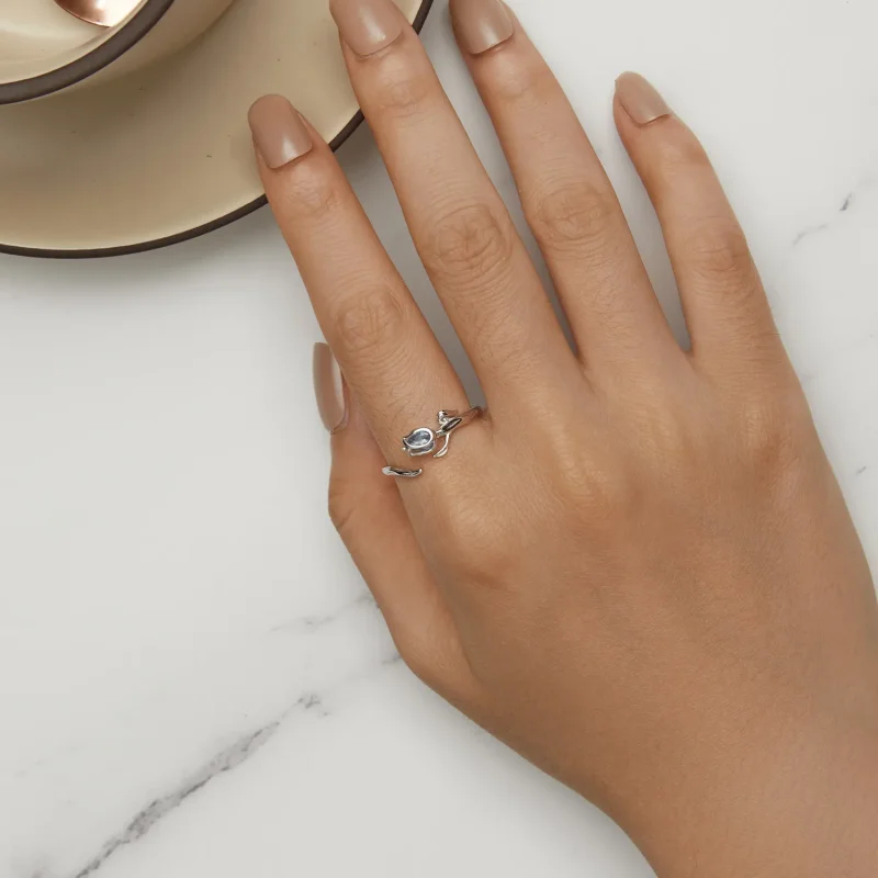(bilde for) Pandora Style Tulip Open Ring - BSR465-E - Vis 5