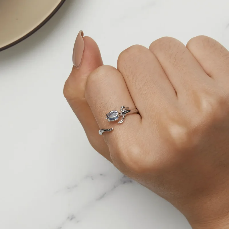 (bilde for) Pandora Style Tulip Open Ring - BSR465-E - Vis 6