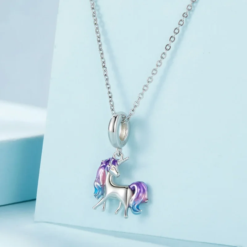 (bilde for) Pandora Style Unicorn Dangle - SCC2621 - Vis 2
