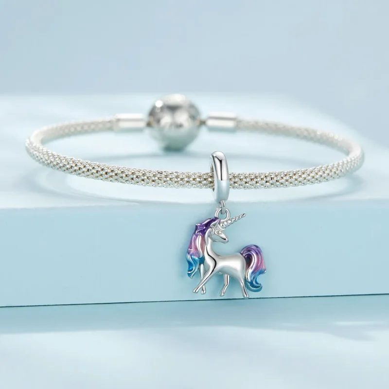 (bilde for) Pandora Style Unicorn Dangle - SCC2621 - Vis 3