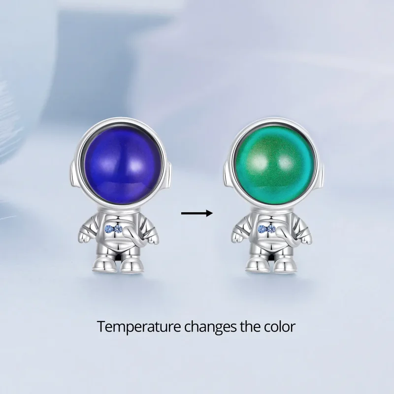 (bilde for) Pandora Style Varmfølende Astronaut Charm - BSC578-CF - Vis 2