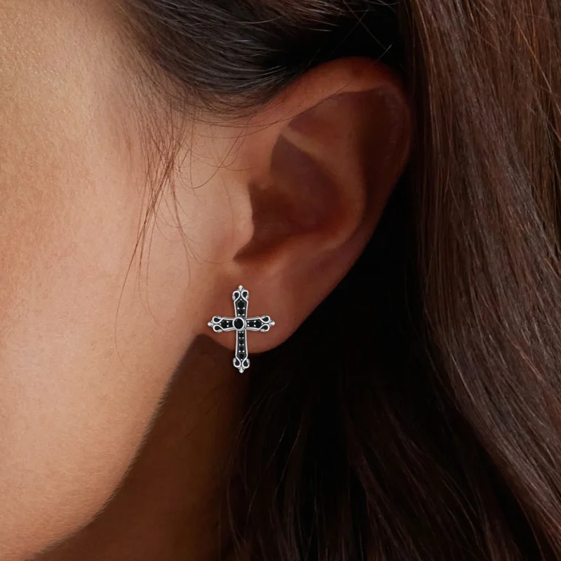 (bilde for) Pandora Style Vintage Cross Studs øredobber - SCE1655 - Vis 6
