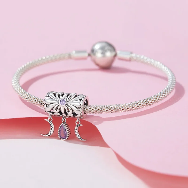 (bilde for) Pandora Style Vintage Iris Charm - SCC2631 - Vis 3