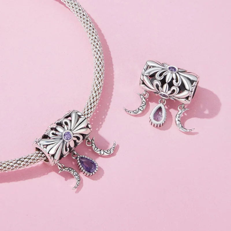 (bilde for) Pandora Style Vintage Iris Charm - SCC2631 - Vis 4