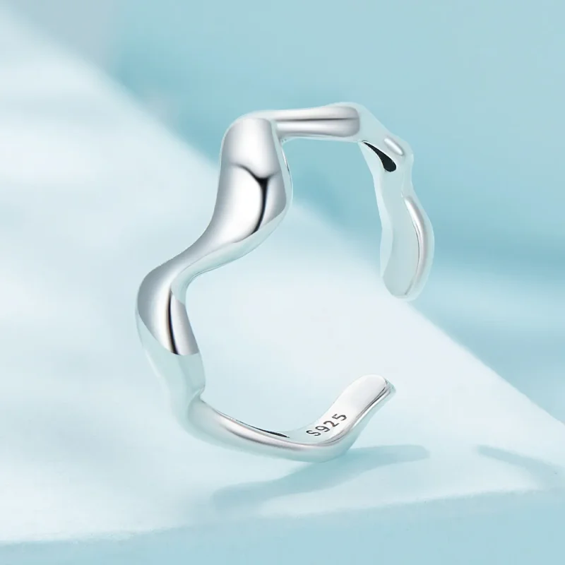 (bilde for) Pandora Style Wave Ring - SCR954 - Vis 2