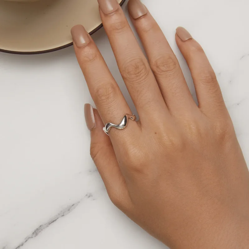 (bilde for) Pandora Style Wave Ring - SCR954 - Vis 5
