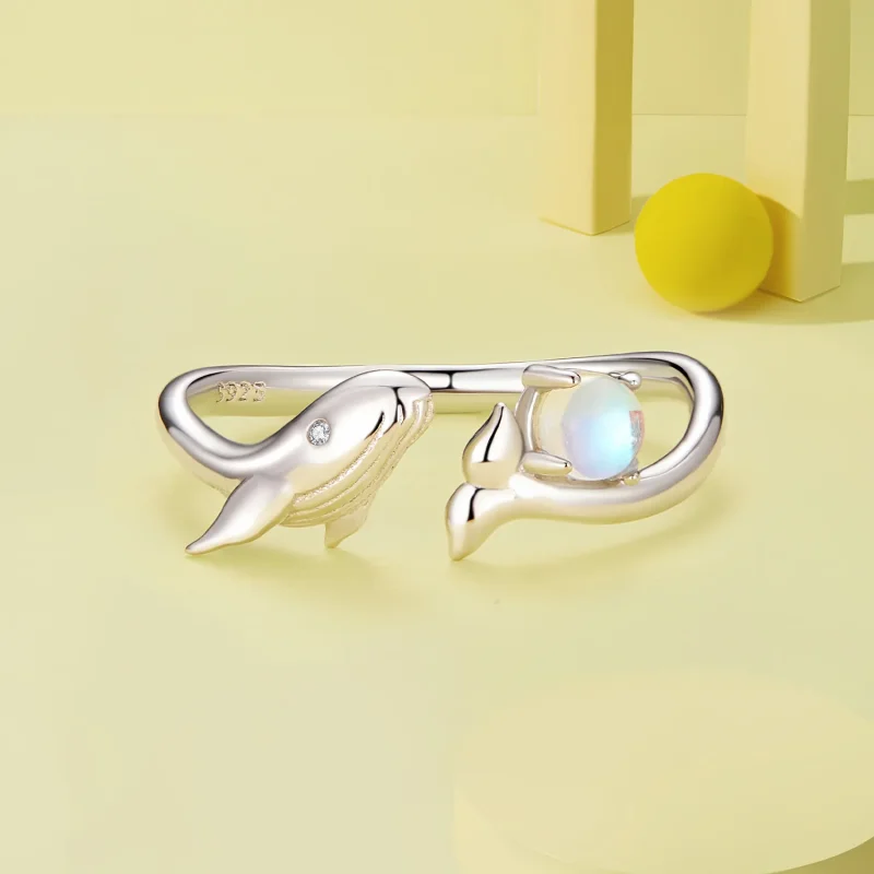 (bilde for) Pandora Style Whale Open Ring - BSR473-E - Vis 3