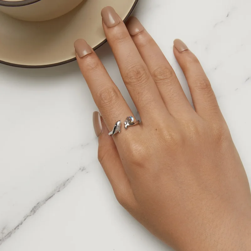 (bilde for) Pandora Style Whale Open Ring - BSR473-E - Vis 5