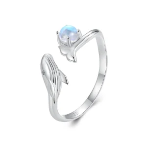 (bilde for) Pandora Style Whale Open Ring - BSR473-E