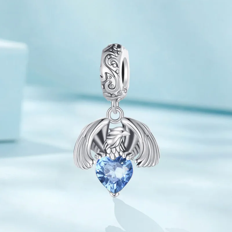 (bilde for) Pandora Style White Eagle Dangle - SCC2636 - Vis 2