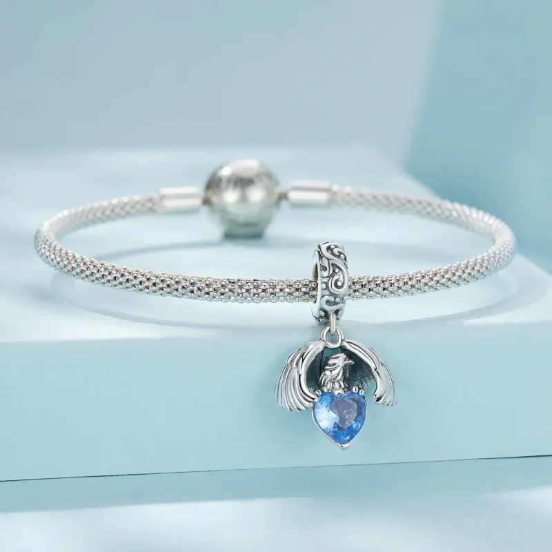 (bilde for) Pandora Style White Eagle Dangle - SCC2636 - Vis 3