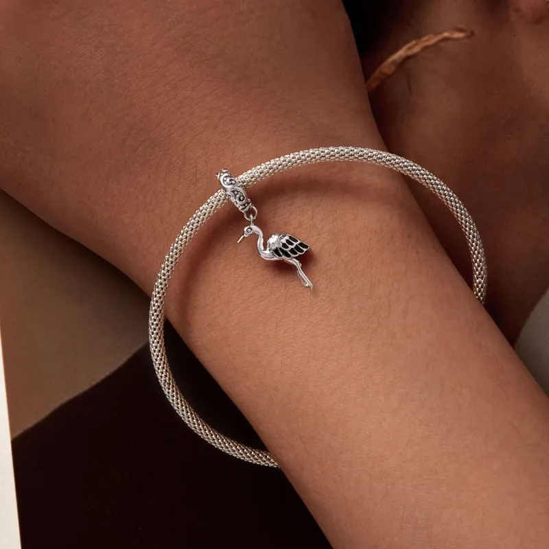 (bilde for) Pandora Style White Stork Dangle - SCC2635 - Vis 6