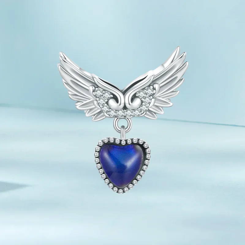 (bilde for) Pandora Style Wings Guardian Emotional Stone Charm - SCC2581 - Vis 2