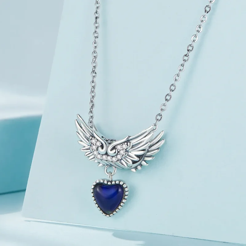 (bilde for) Pandora Style Wings Guardian Emotional Stone Charm - SCC2581 - Vis 3