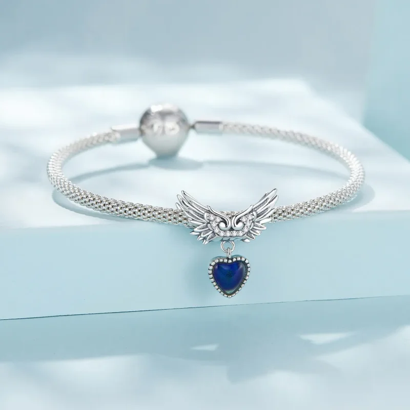 (bilde for) Pandora Style Wings Guardian Emotional Stone Charm - SCC2581 - Vis 5