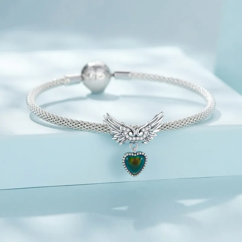 (bilde for) Pandora Style Wings Guardian Emotional Stone Charm - SCC2581 - Vis 6