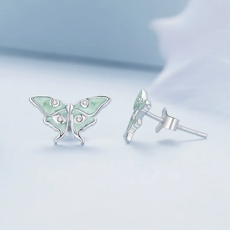 (bilde for) Pandora Style Wizard of Oz Butterfly Studs øredobber - BSE828 - Vis 3