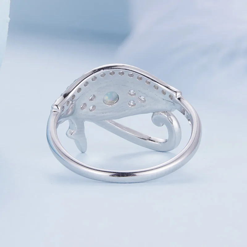 (bilde for) Pandora Style Zircon Eye of Horus Ring - BSR403 - Vis 4