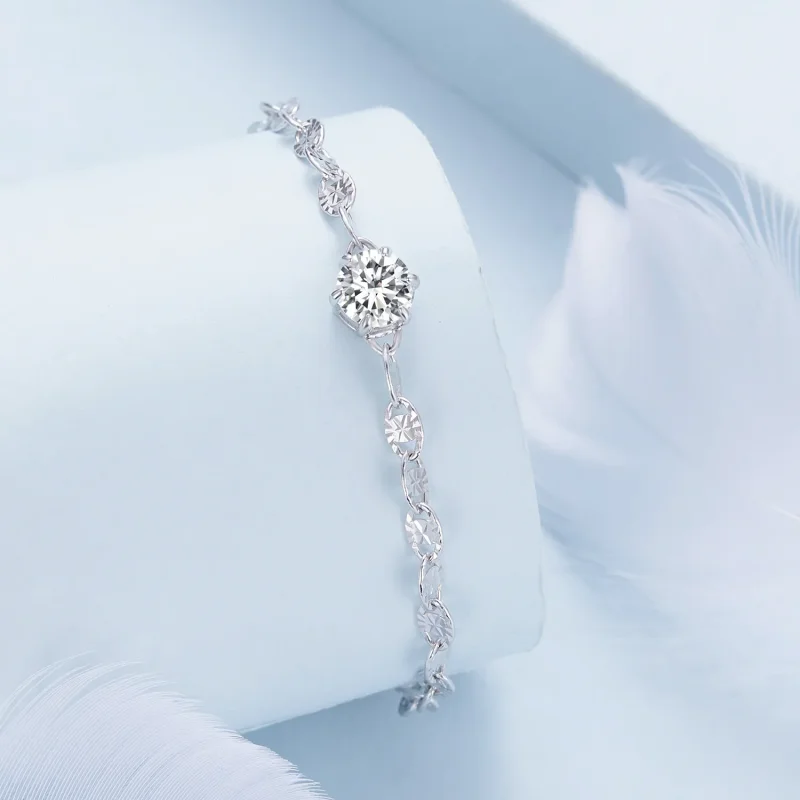 (bilde for) Pandora Style Zircon Fine Sparkle Chain Armbånd - BSB142 - Vis 2