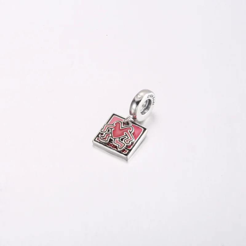 (bilde for) Keith Haring™ x Pandora Gående Hjerte Dobbel Hengende Charm - 792216C01 - Vis 2