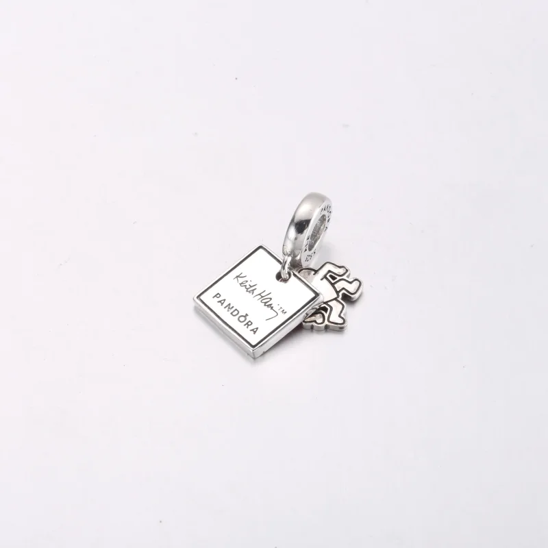 (bilde for) Keith Haring™ x Pandora Gående Hjerte Dobbel Hengende Charm - 792216C01 - Vis 4