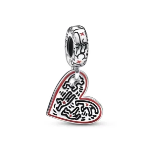 (bilde for) Keith Haring™ x Pandora Line Art People Heart Hengende Charm - 792215C01