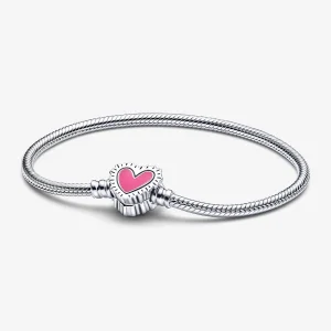 (bilde for) Keith Haring™ x Pandora Moments Radiant Heart Slangekjedearmbånd​ - 592217C01