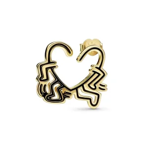 (bilde for) Keith Haring™ x Pandora Walking Heart Øredobb​ - 262221C01