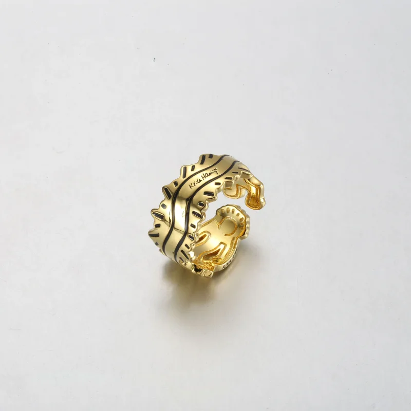 (bilde for) Keith Haring™ x Pandora Wavy Figur Åpen Ring ​ - 162226C01 - Vis 2
