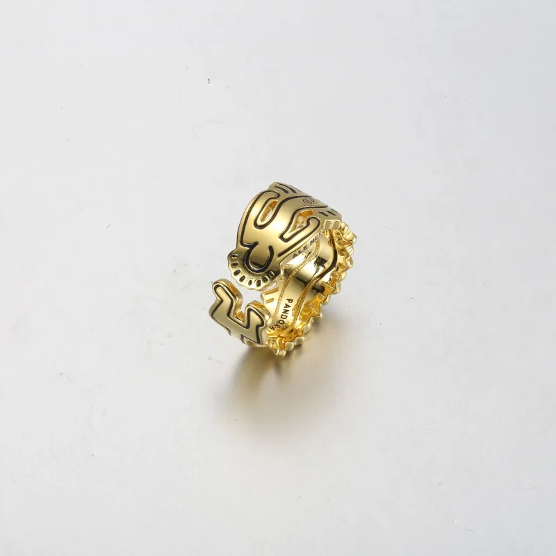 (bilde for) Keith Haring™ x Pandora Wavy Figur Åpen Ring ​ - 162226C01 - Vis 4