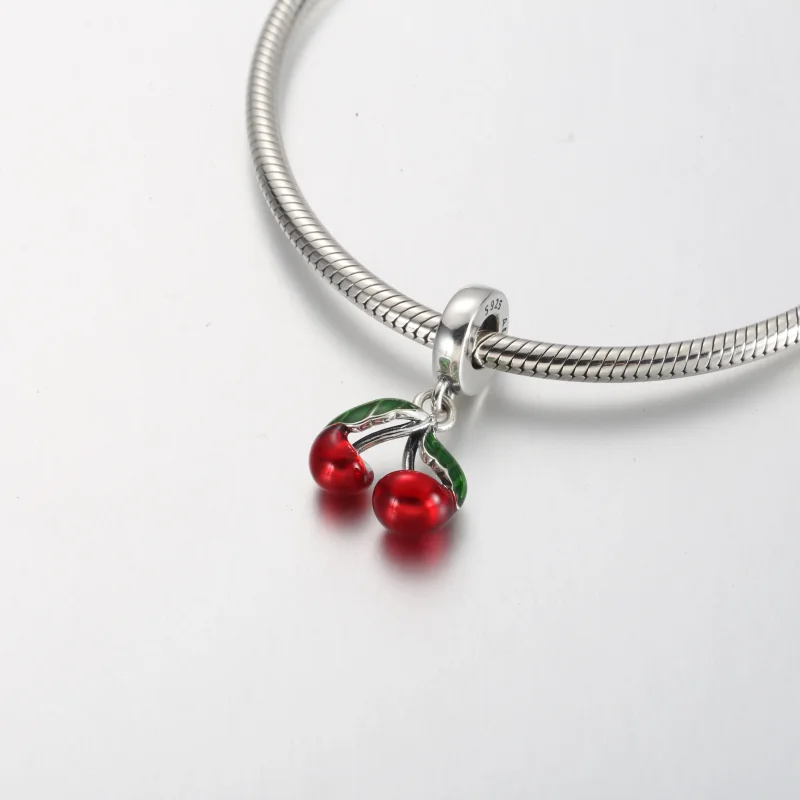 (bilde for) Pandora Asymmetrisk Kirsebær Hengende Charm - 791583C01 - Vis 5