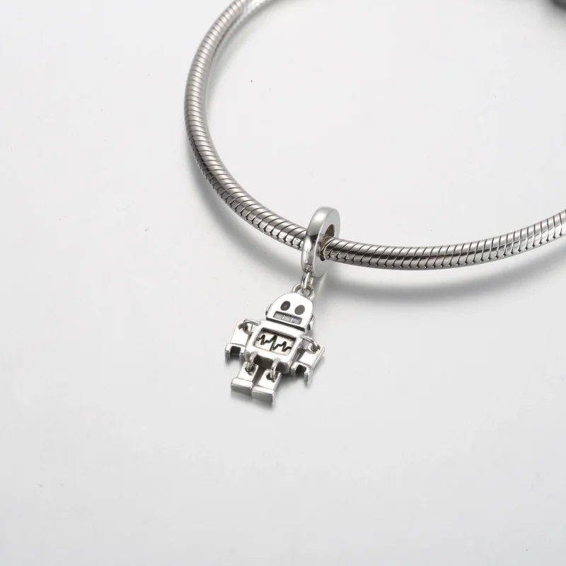 (bilde for) Pandora Bestie Bot Robot Hengende Charm - 792250C01 - Vis 4