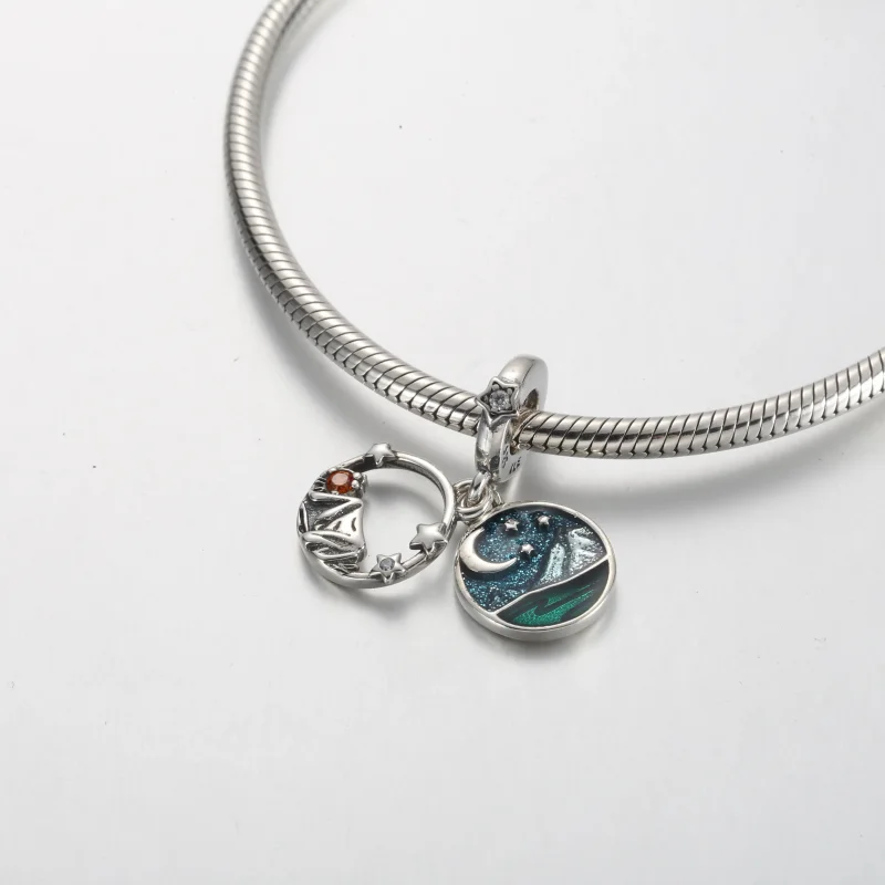 (bilde for) Pandora Camping Nattehimmel Dobbel Hengende Charm - 791686C01 - Vis 4