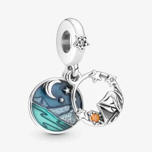 (bilde for) Pandora Camping Nattehimmel Dobbel Hengende Charm - 791686C01