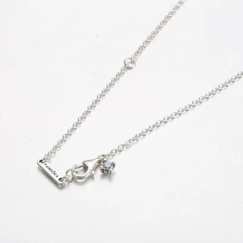 (bilde for) Pandora Dobbelt Hjerte Anheng Funklende Collier Halskjede - 391229C01 - Vis 4