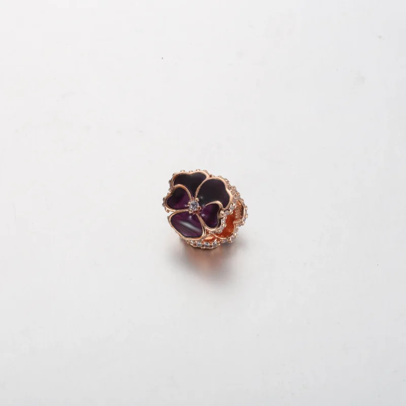(bilde for) Pandora Dyplilla Stemorsblomst Charm - 780777C01 - Vis 2