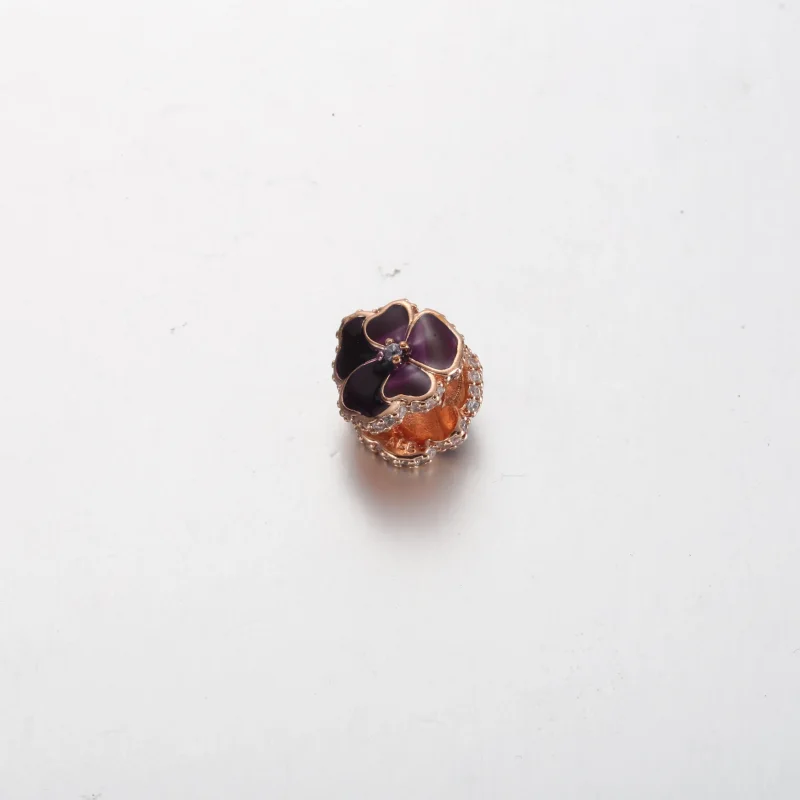 (bilde for) Pandora Dyplilla Stemorsblomst Charm - 780777C01 - Vis 3