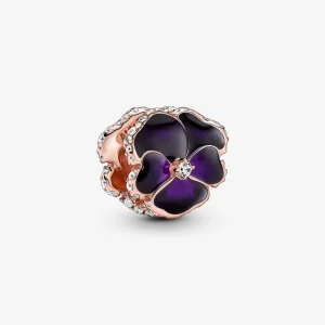 (bilde for) Pandora Dyplilla Stemorsblomst Charm - 780777C01
