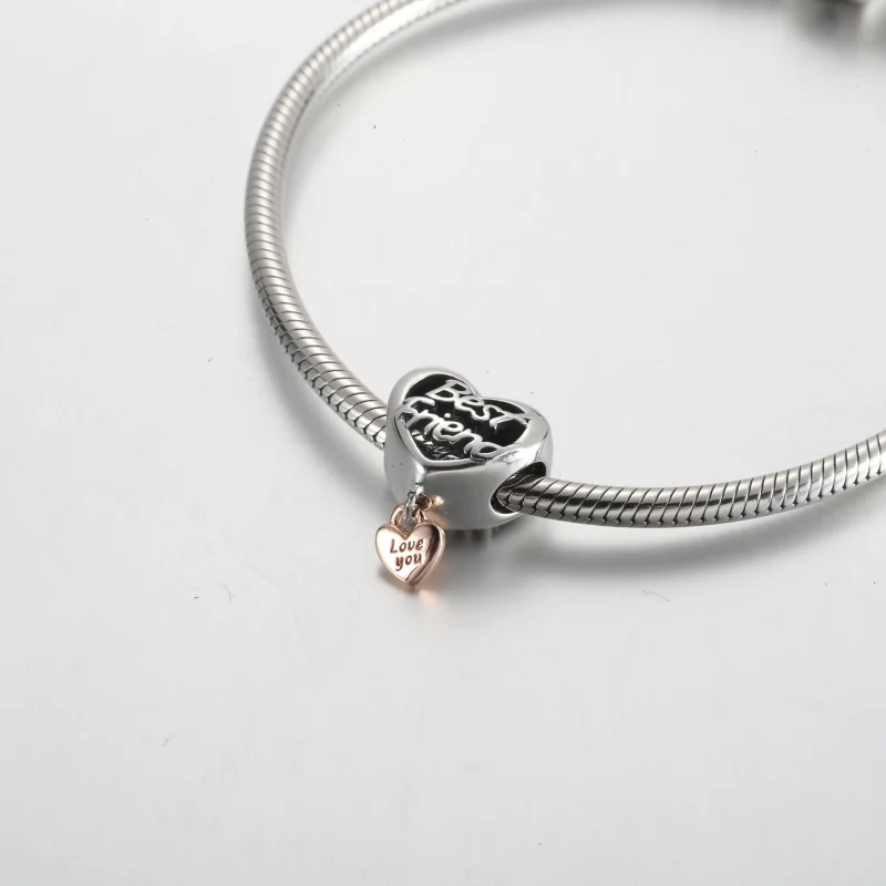(bilde for) Pandora Elsk din beste venn Hjerteformet Charm - 782243C00 - Vis 5