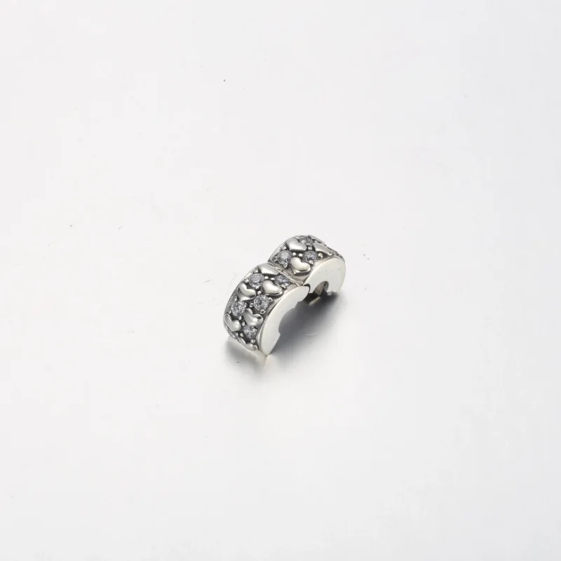 (bilde for) Pandora Evighetshjerter Funklende Klemmecharm - 792235C01 - Vis 3