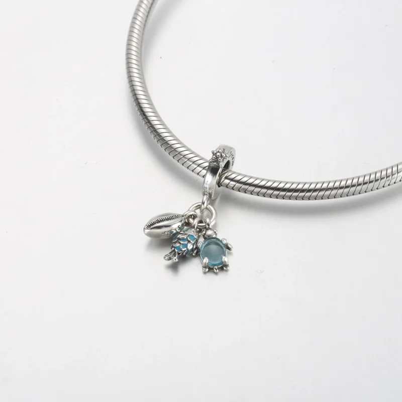 (bilde for) Pandora Fisk, Havskilpadde og Konch Trippel Hengende Charm - 791697C01 - Vis 4