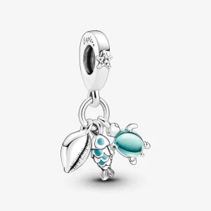 (bilde for) Pandora Fisk, Havskilpadde og Konch Trippel Hengende Charm - 791697C01