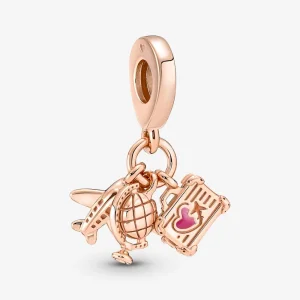 (bilde for) Pandora Fly, Jordklode og Koffert Hengende Charm - 789435C01