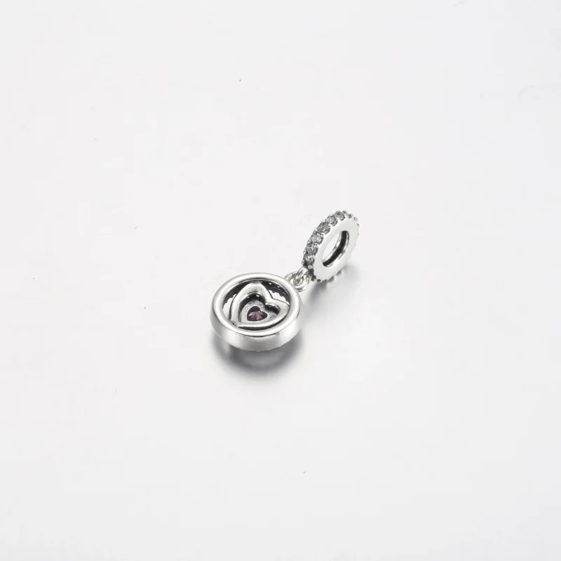 (bilde for) Pandora Funklende Dobbel Halo Hjerte Hengende Charm - 791476C01 - Vis 3