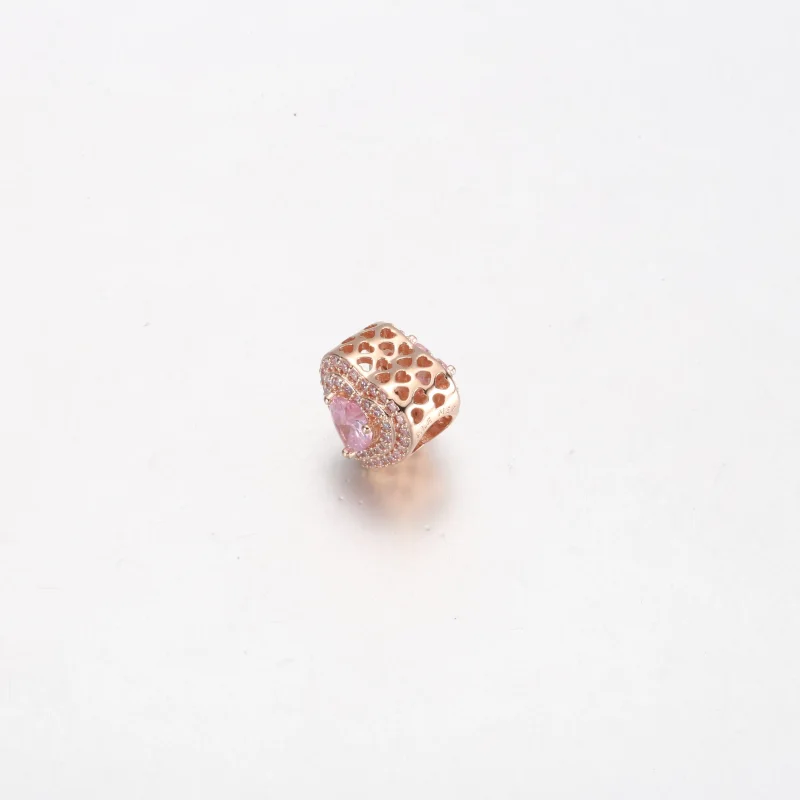 (bilde for) Pandora Funklende Flatt Hjerte Charm - 789218C01 - Vis 3